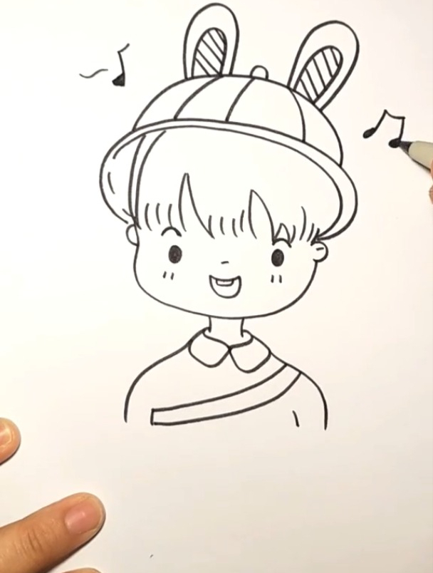 超可爱的男孩简笔画~简单易学~