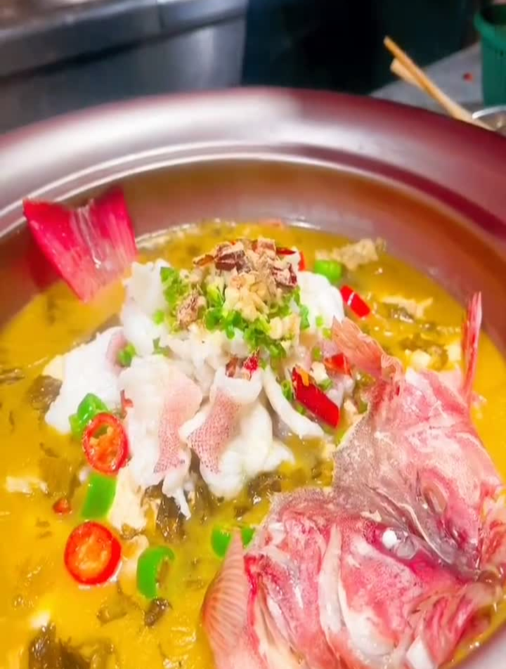 顶汤酸菜东星斑,一道鲜掉牙的美味