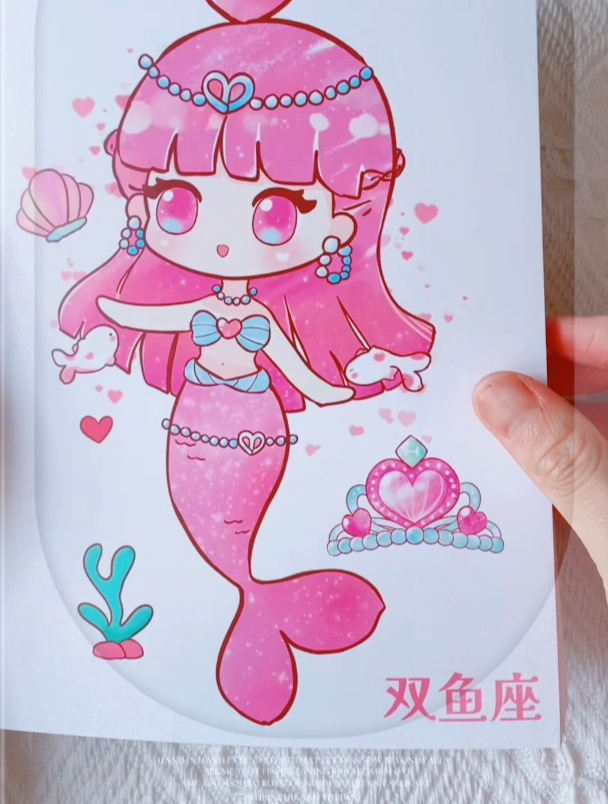 可爱简笔画公主临摹卡,美术绘画卡公主卡片大合集,超可爱公主画