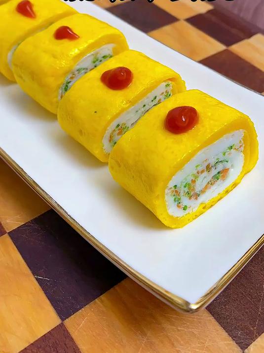 孩子爱吃的蔬菜营养早餐，厚蛋烧！