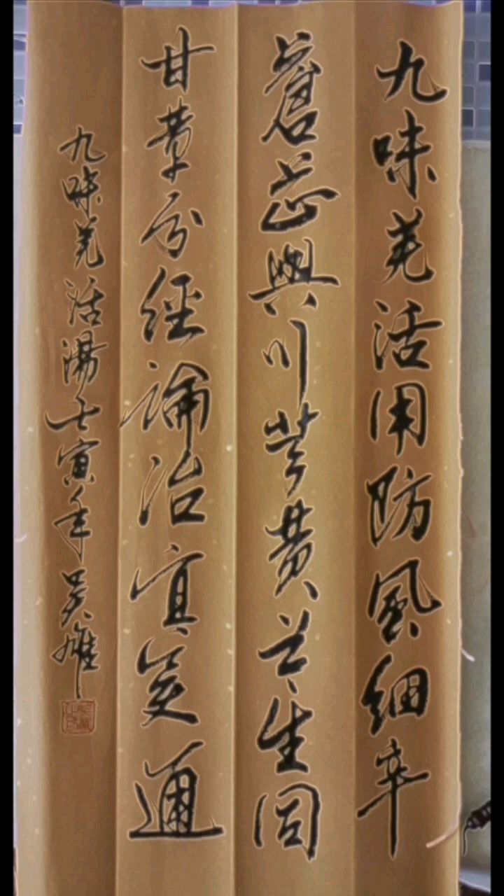 吴雄(吴千鸿)-汤头歌诀-九味羌活汤-书法视频