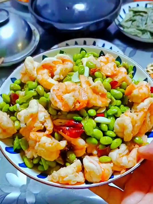 午饭豌豆炒虾仁