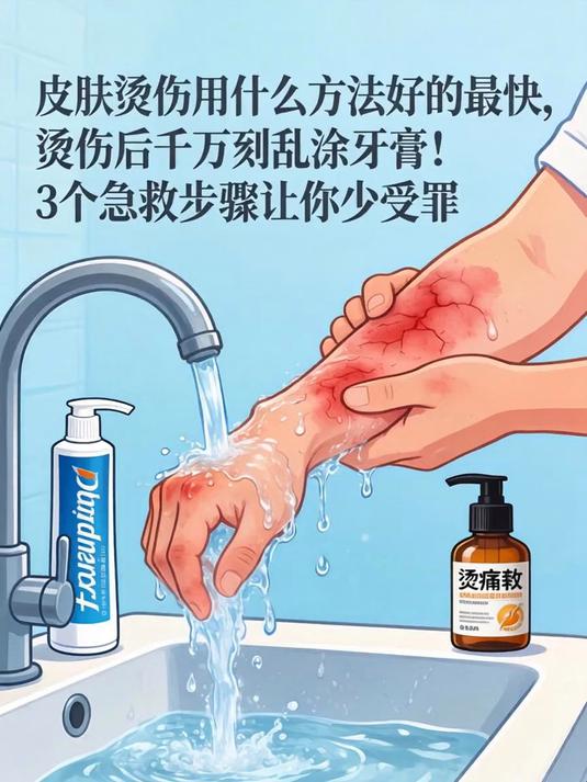 皮肤烫伤用什么方法好的最快,烫伤后千万别乱涂牙膏!3个急救步骤让你少受罪