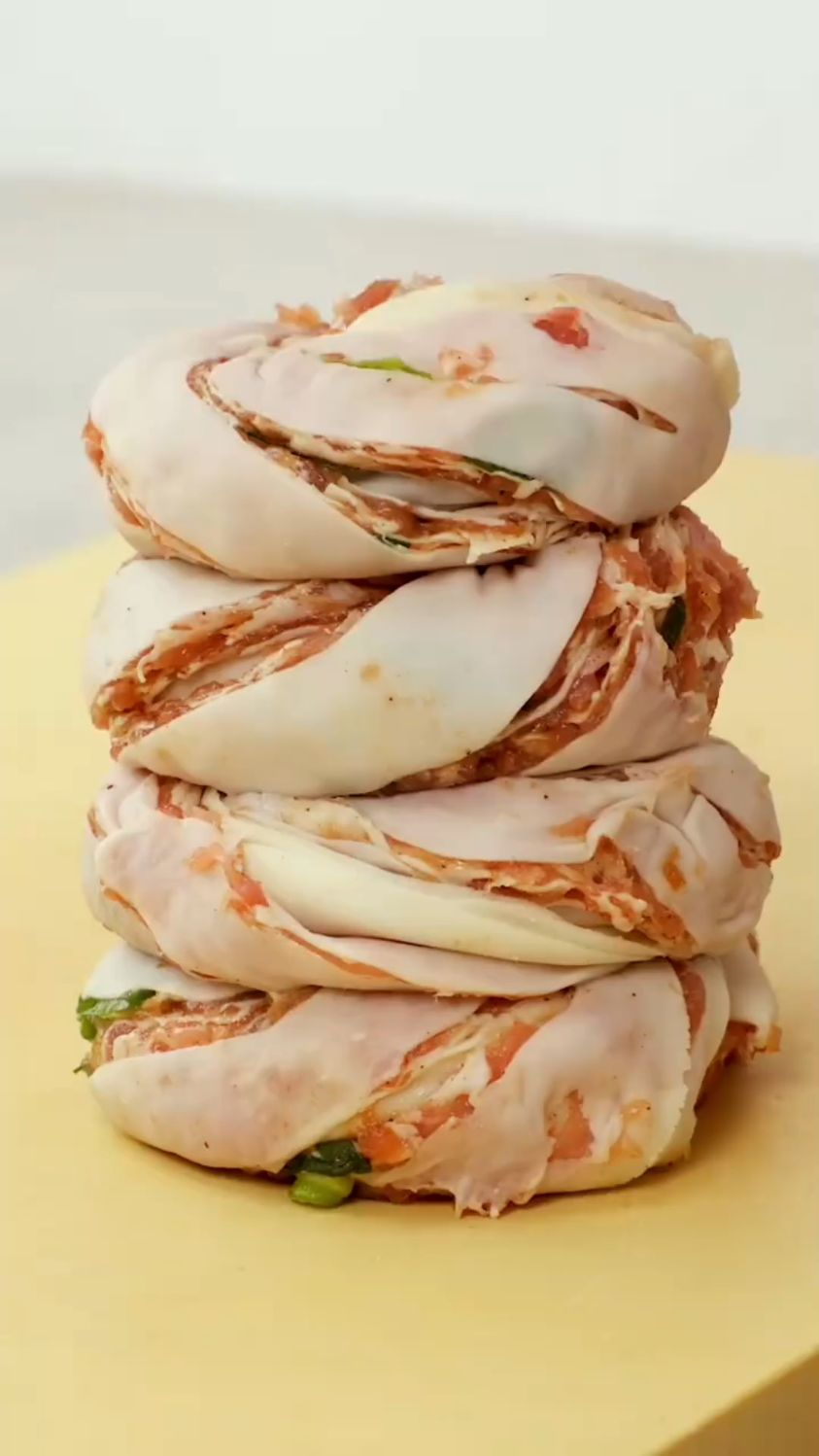 饺子皮千层肉饼这样做