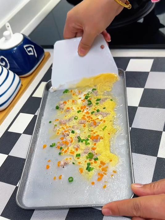 开学了早餐不知道吃什么的你们可以试试这个广东肠粉非常的Q弹