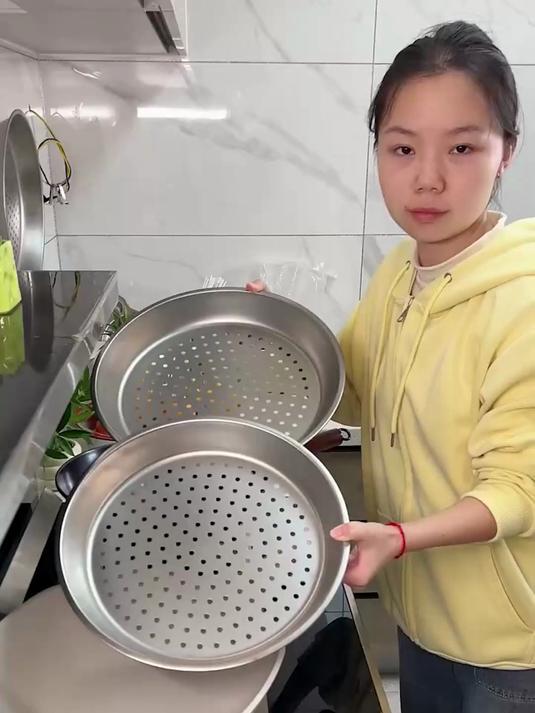 厨房专用不锈钢蒸盘,耐高温不生锈,蒸菜神器超靠谱～