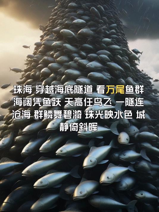 珠海,穿越海底隧道,看万尾鱼群
