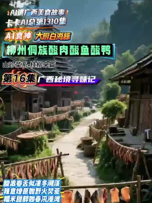 广西美食 AI食神16集 柳州侗族酸肉酸鱼酸鸭