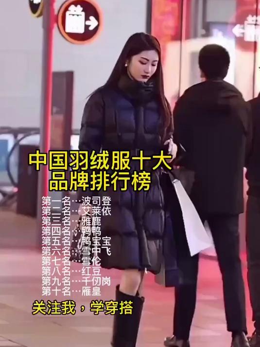 中国羽绒服十大品牌排行榜