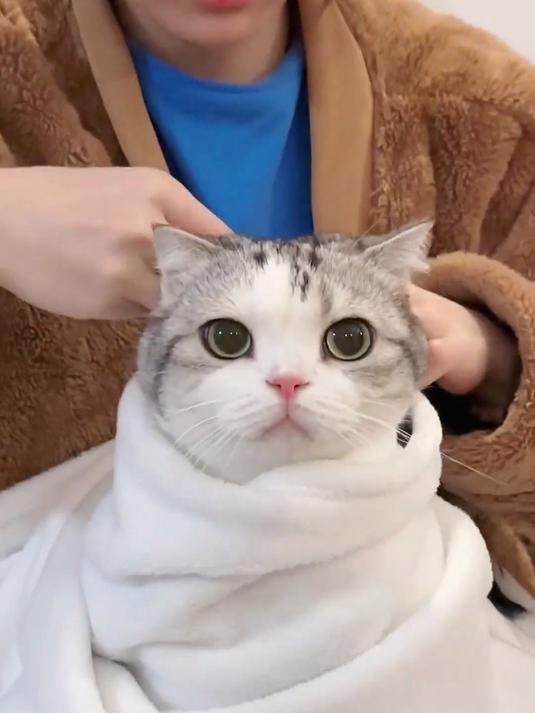 理发店的第一位顾客，她好像很满意