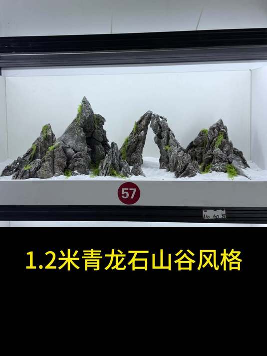 1.2米青龙石鱼缸造景溪流山谷风