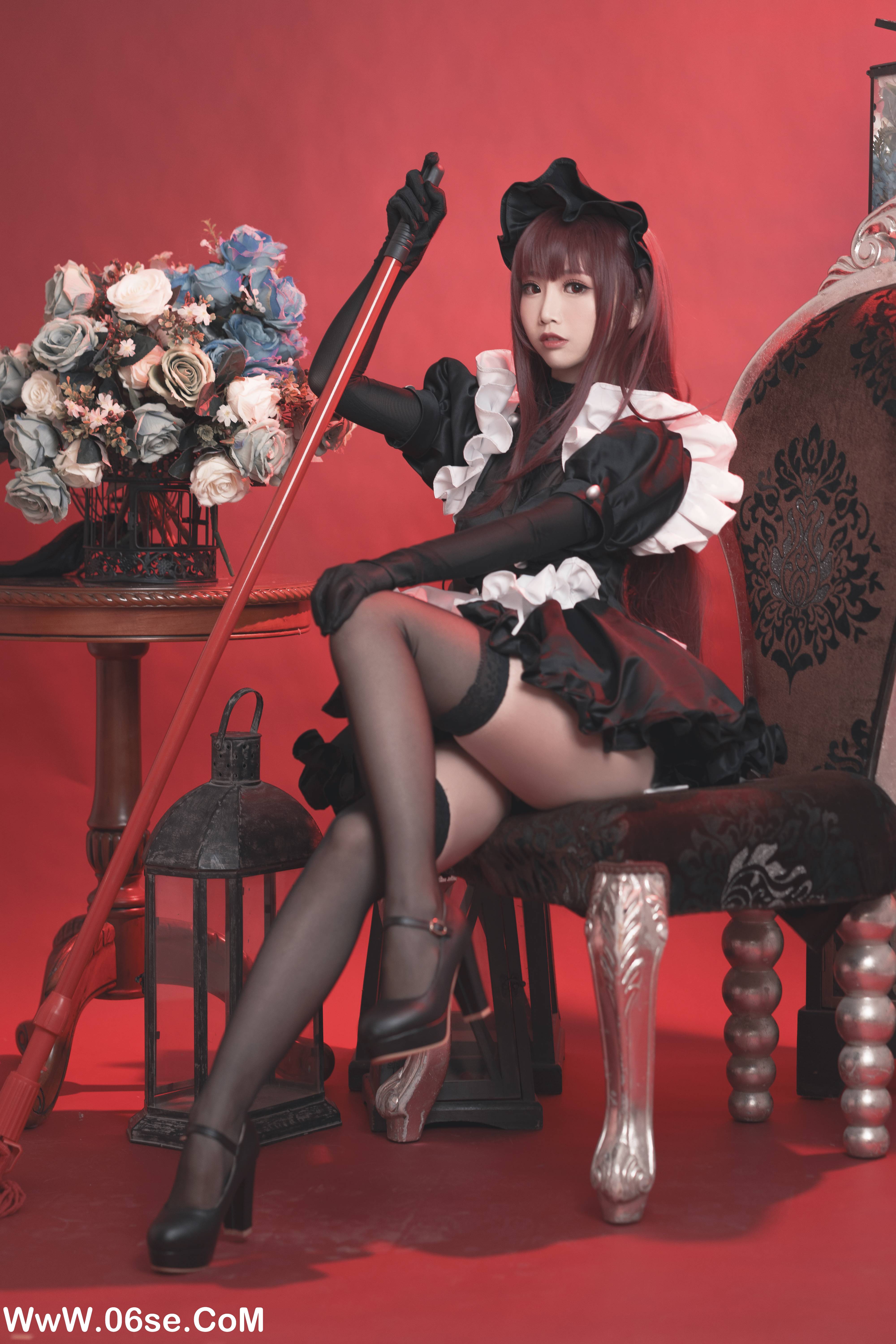 图片[4]-Coser面饼仙儿 NO.026 – 斯卡哈女仆[20P182M]-六色网