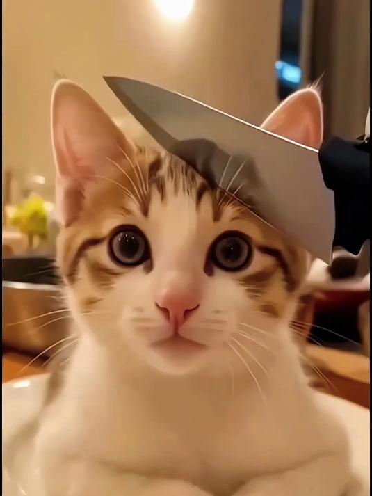 吃个仿真猫咪蛋糕看看猫咪的反应
