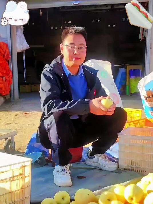 甘肃黄元帅苹果苹果中的老品种果味浓郁真的很好吃