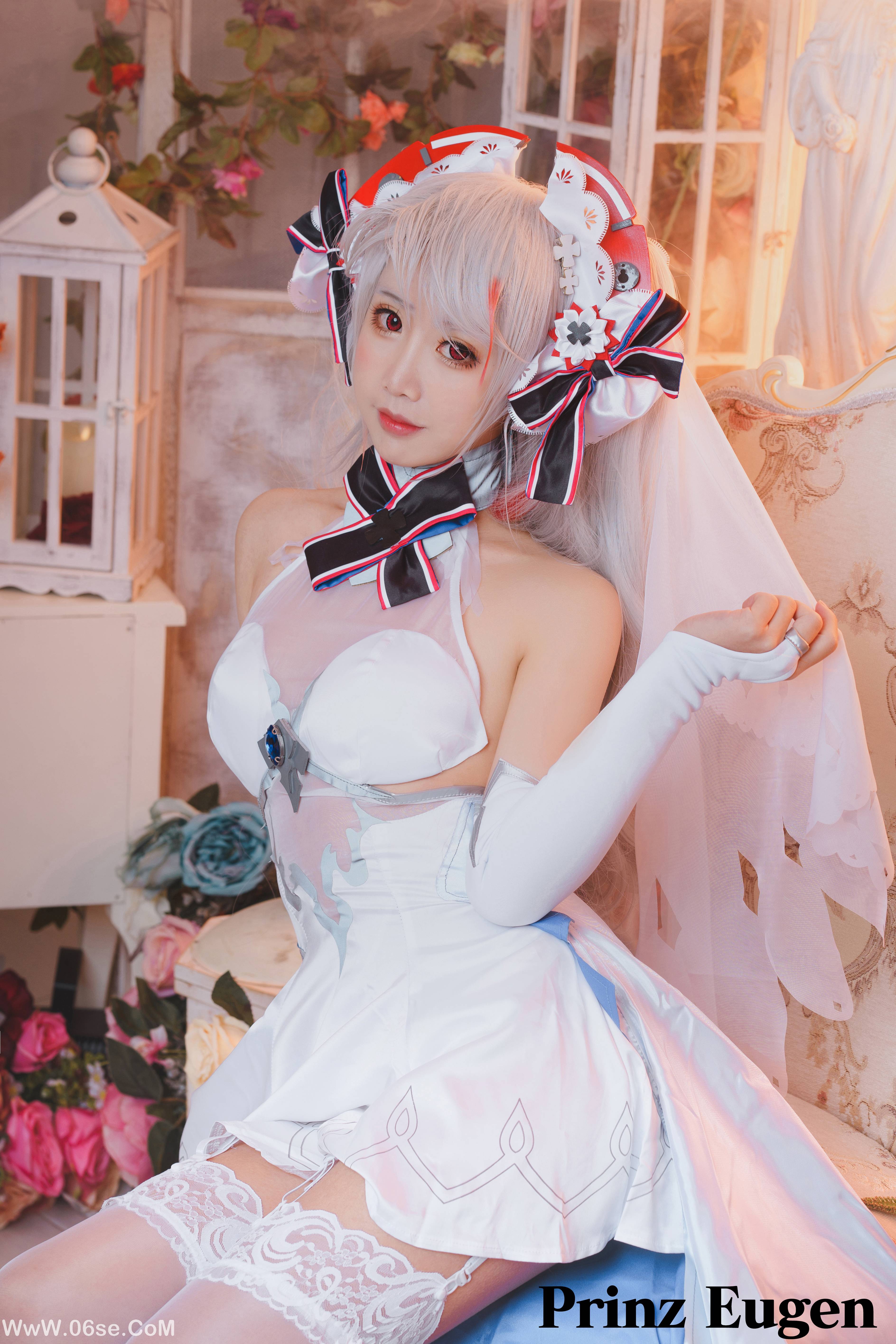 图片[8]-Coser面饼仙儿 NO.012 – 欧根花嫁[22P217M]-六色网
