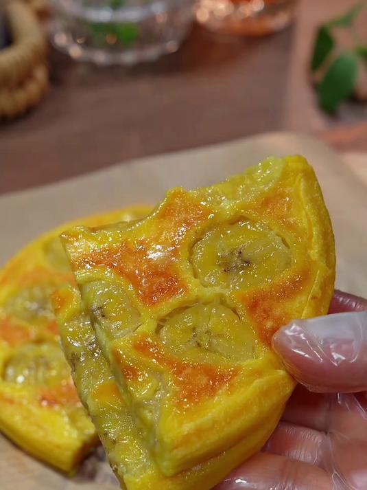 香甜美味的香蕉鸡蛋饼