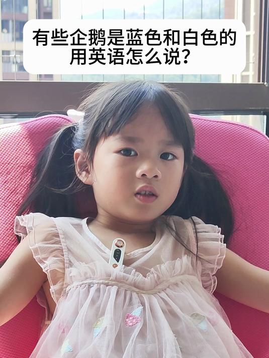 有些企鹅是蓝色和白色的,用英语怎么说?