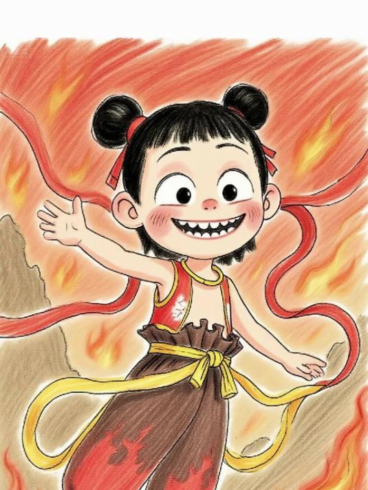 经典神话人物哪吒在儿童画中重生