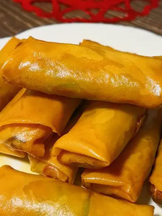 胡萝卜青莴笋巧变年夜饭美食 春卷皮来助力 全家爱