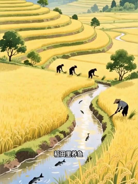 稻田养鱼技术,鱼虾稻共生模式 稻田养鱼技
