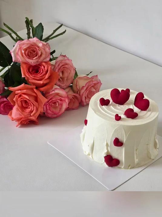 DIY蛋糕 情人节吃蛋糕怎么拍