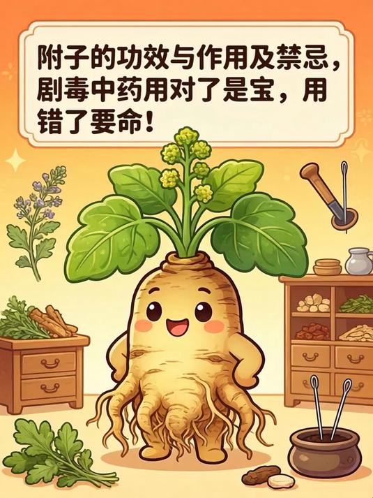 附子的功效与作用及禁忌，剧毒中药用对了是宝，用错了要命！
