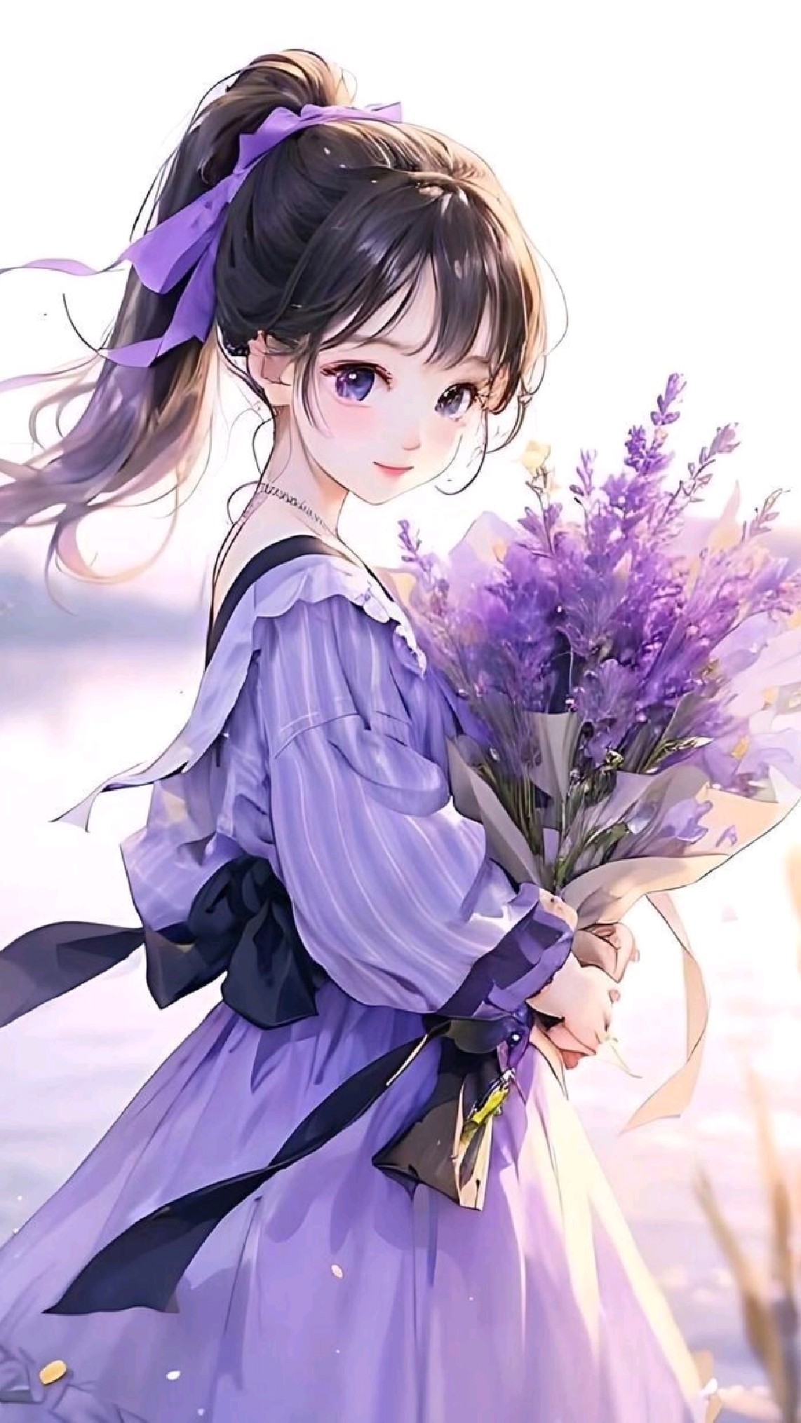 【动漫头像】紫色系灵动少女头像 
