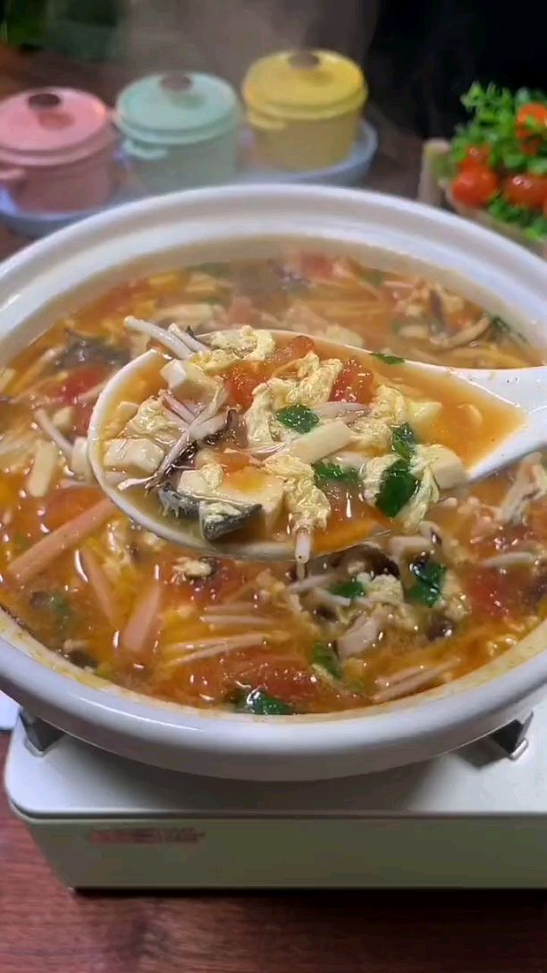 汤酸味美的番茄鸡蛋汤,大人小孩都喜欢