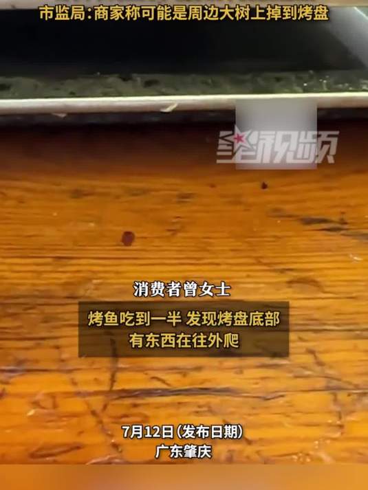 女子吃烤鱼发现烤盘底部有蛆虫在爬,店家:不是入嘴的,理解一下