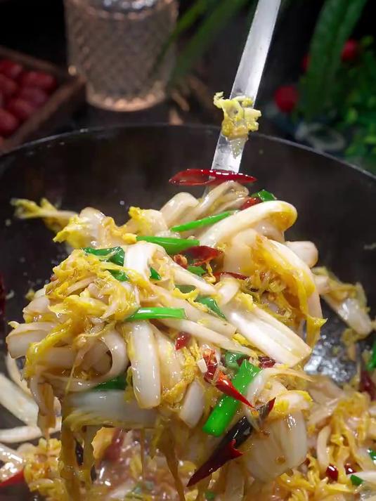 娃娃菜这样炒太下饭了