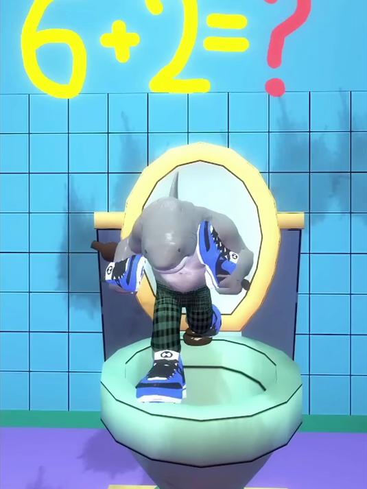 鲨鱼的小玩偶爆炸