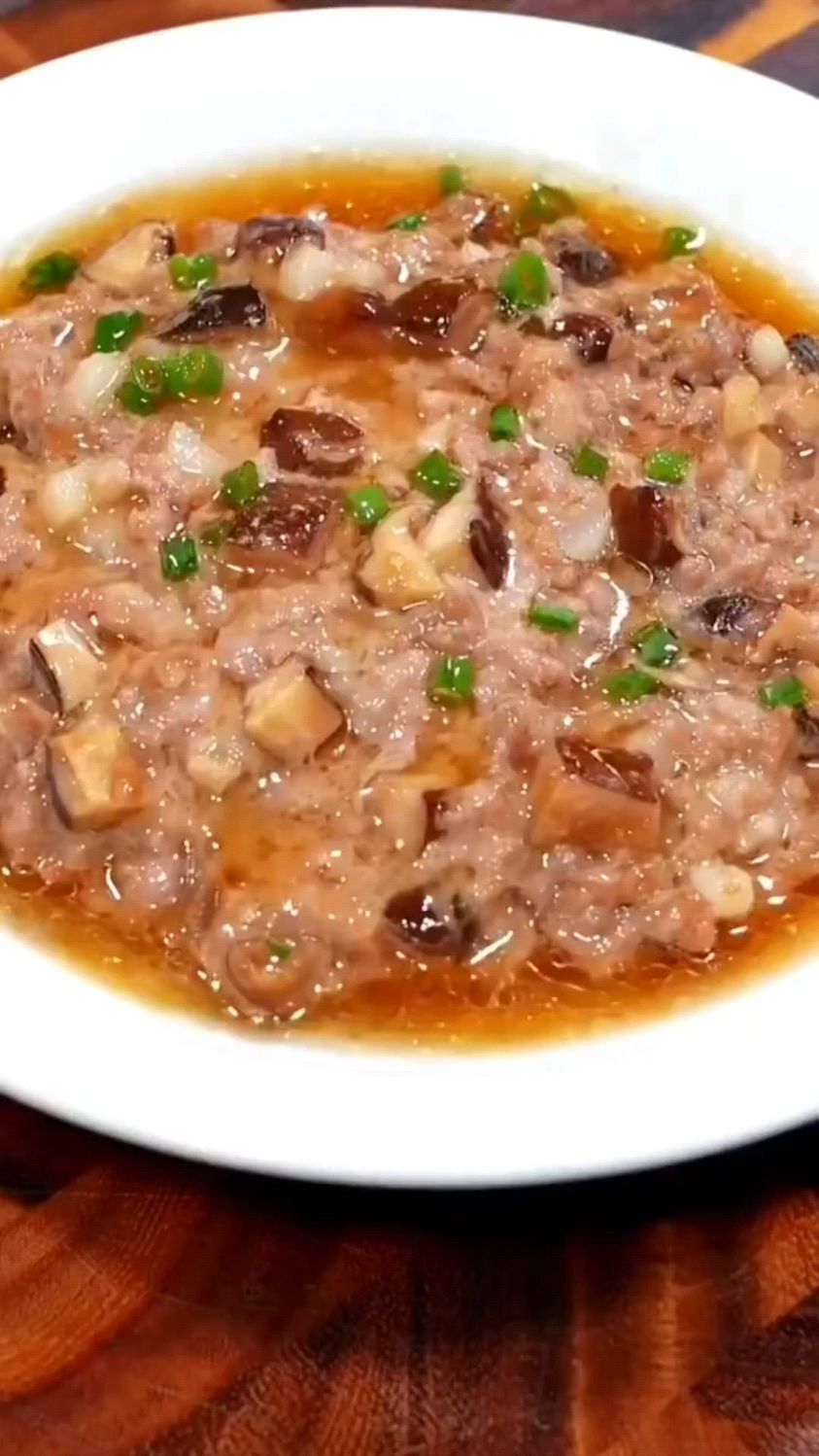 香菇蒸肉饼这样