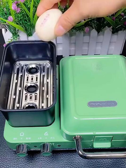 摩飞电器（Morphyrichards）多功能早餐机电饼铛家用吐司机双区料理三明治机MR9