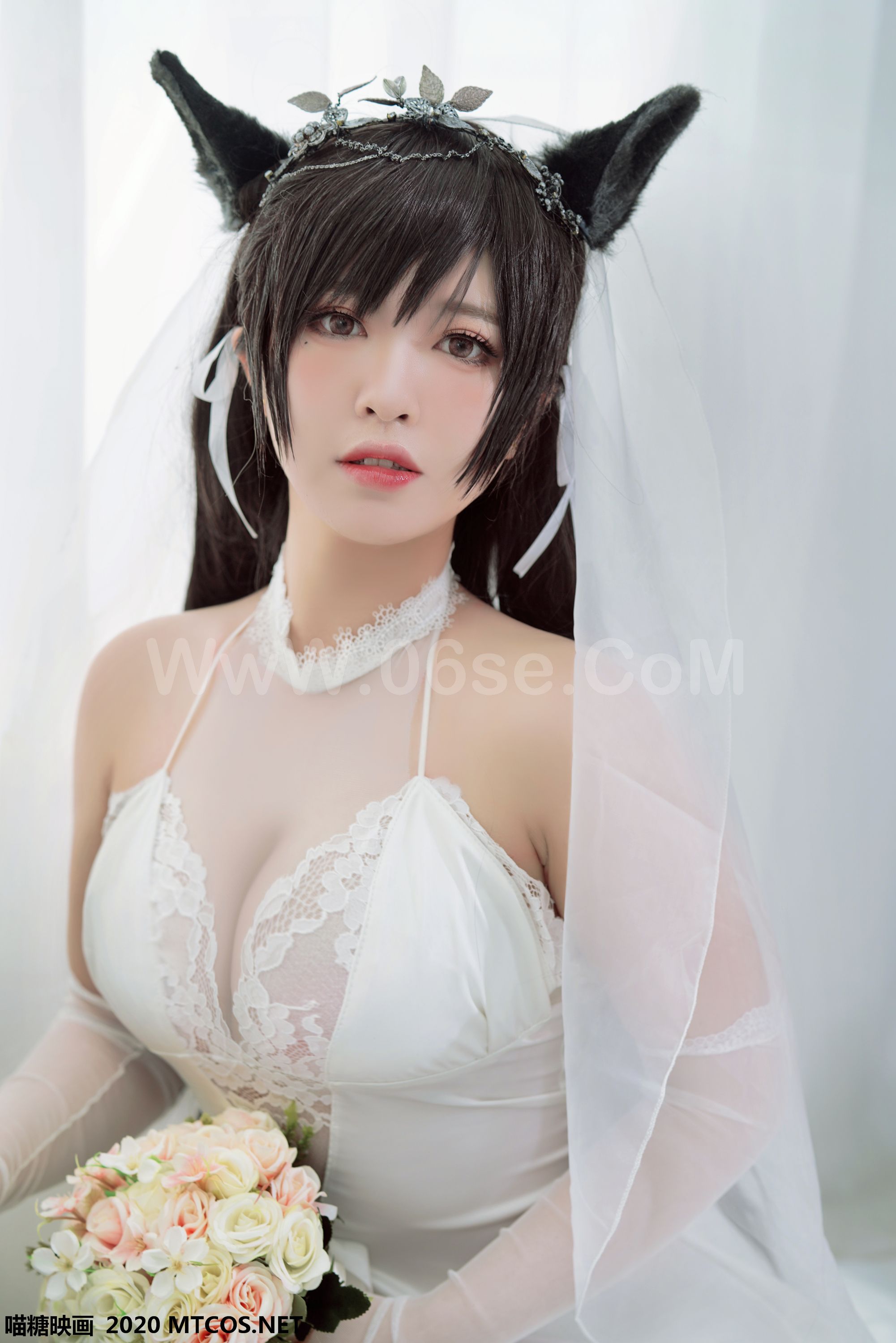 图片[7]-[MTCos] 喵糖映画 Vol.115 半半子 婚纱爱宕-六色网