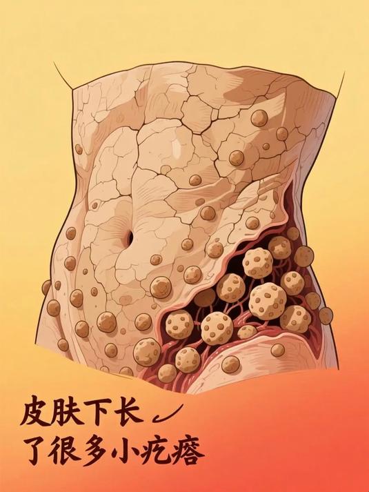 皮肤下长了很多小疙瘩 #健康扬帆季#
