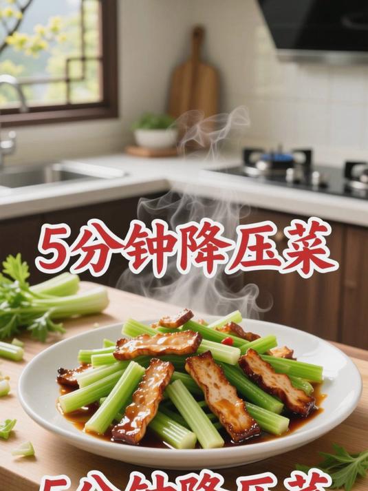 5分钟降压菜，芹菜炒豆干，简单又好吃
