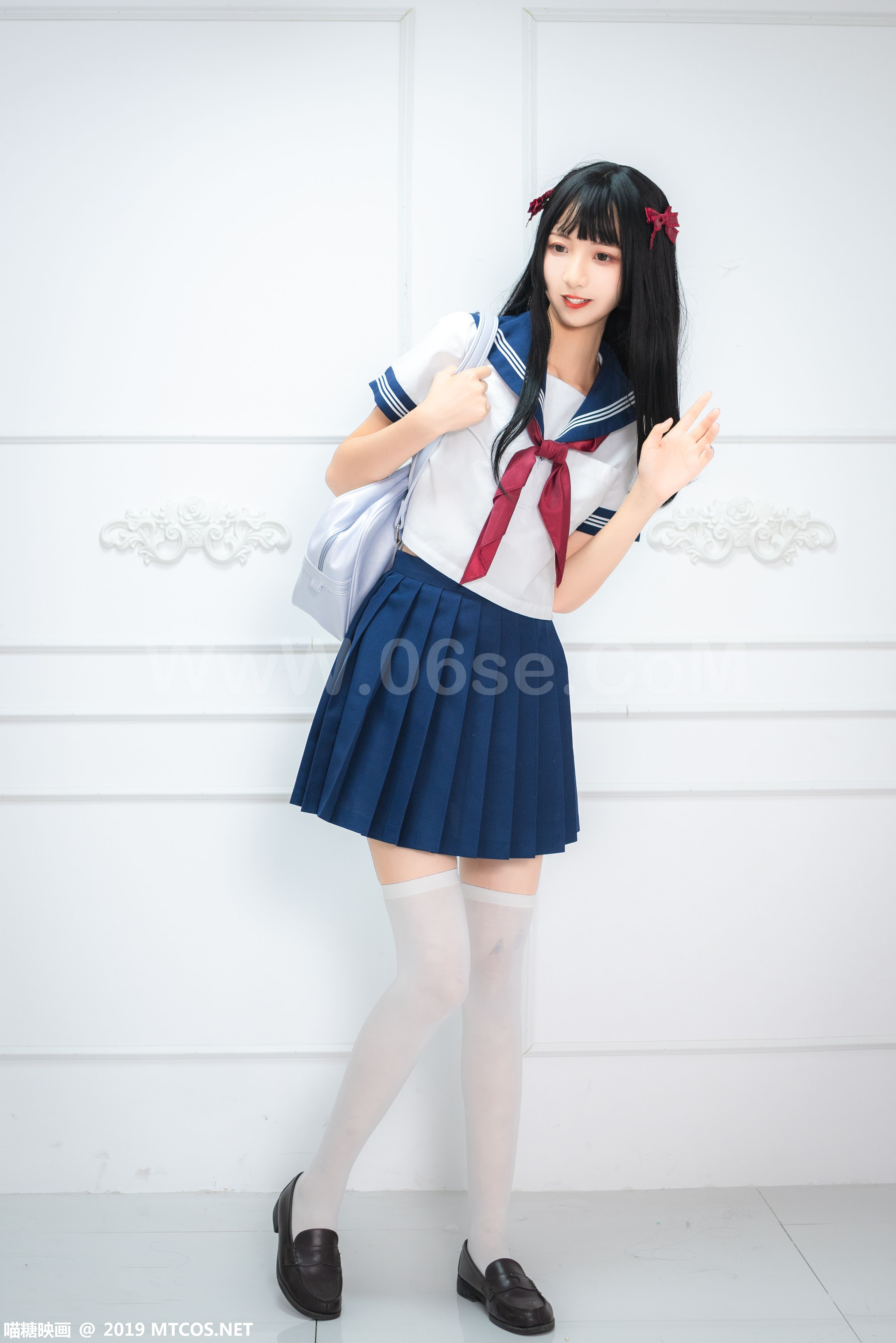图片[9]-[MTCos] 喵糖映画 Vol.012 蓝白水手服-六色网