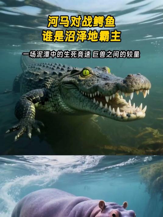 河马对战鳄鱼 谁是沼泽地霸主