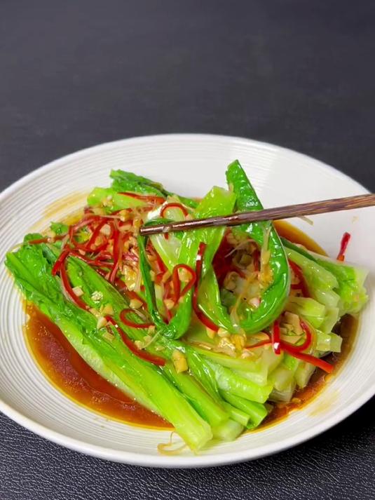白灼油麦菜