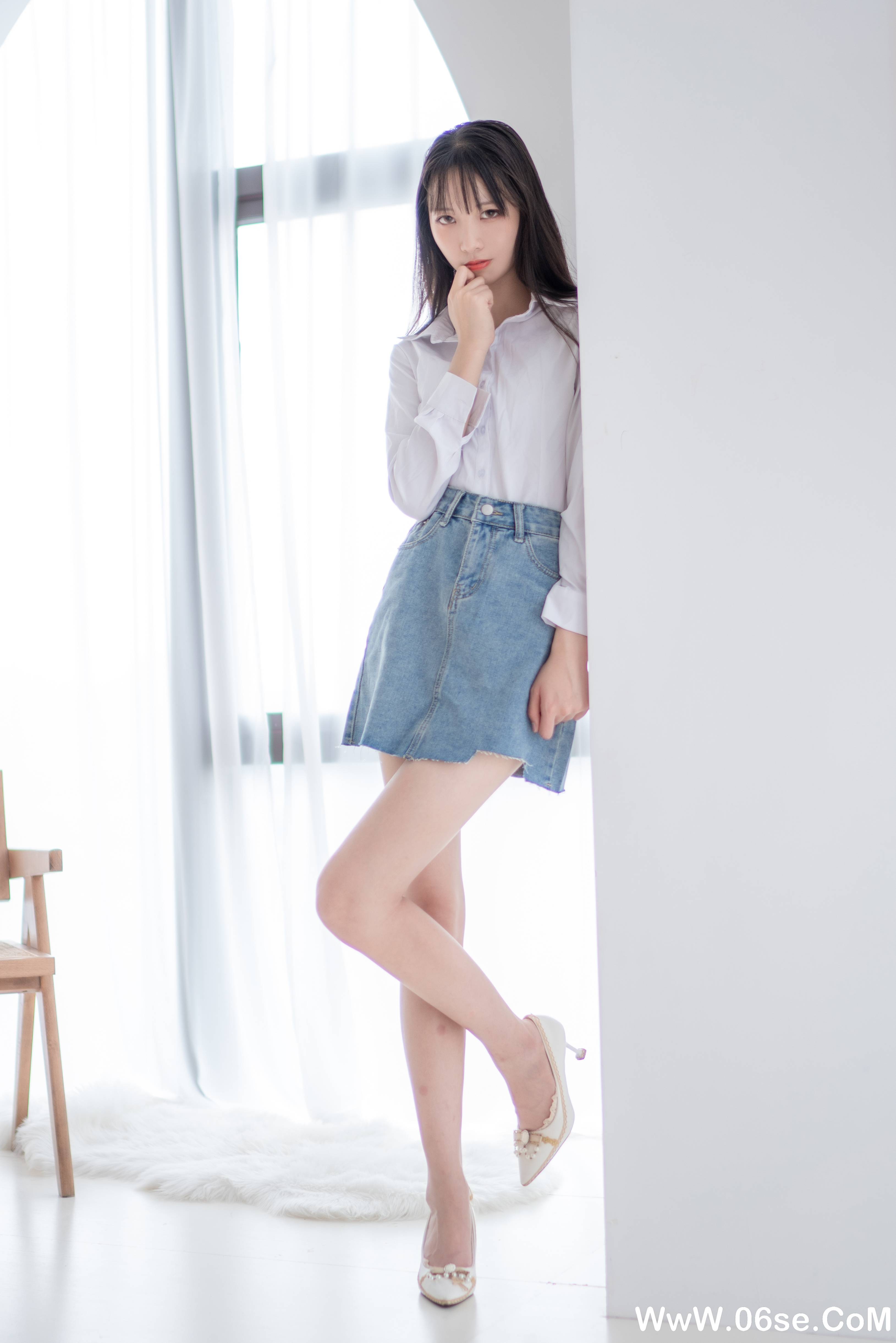 图片[7]-西瓜少女 NO.017 –  衬衫牛仔裙 [61P297M]-六色网