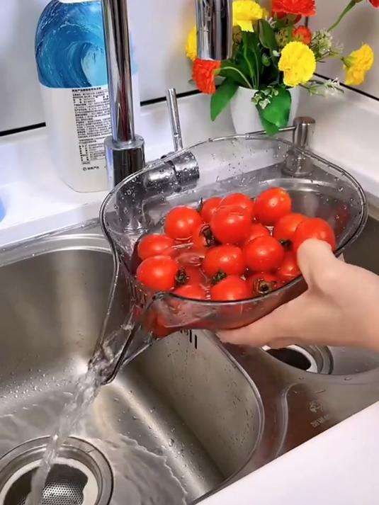 「沥水神器」多功能沥水篮果蔬收纳篮水果盘厨房沥水盆淘菜篮子