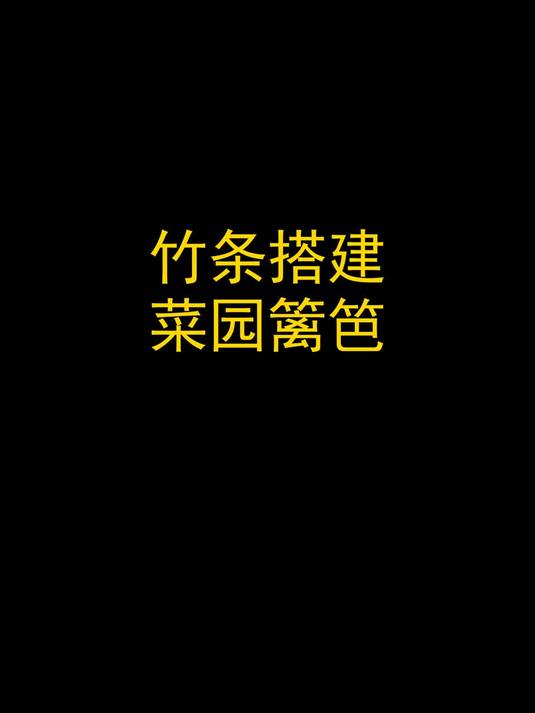竹条搭建菜园篱笆