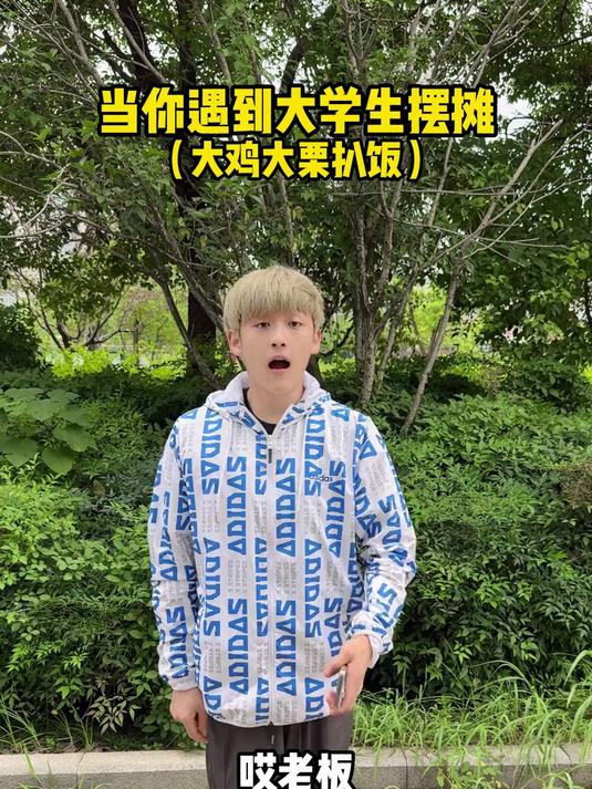 遇到一个卖大鸡大栗扒饭的大学生