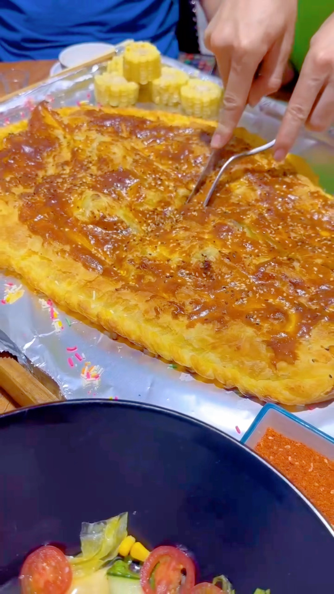 新疆的面包烤羊腿