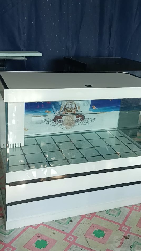 白色80一体底滤鱼缸