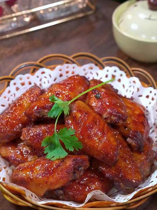 空气炸锅奥尔良烤鸡翅，小朋友爱吃