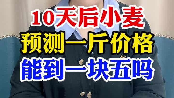 10天后小麦,预测一斤价格,能到一块五吗