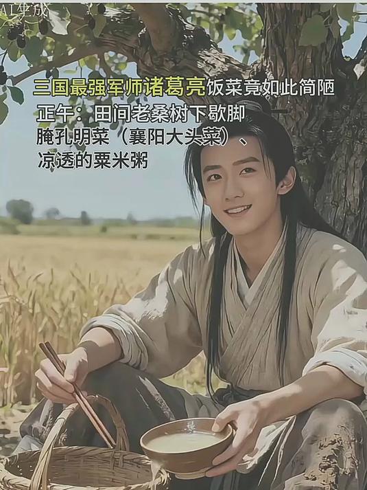 诸葛亮年轻时：粗茶淡饭简朴生活 三国军师不为人知一面