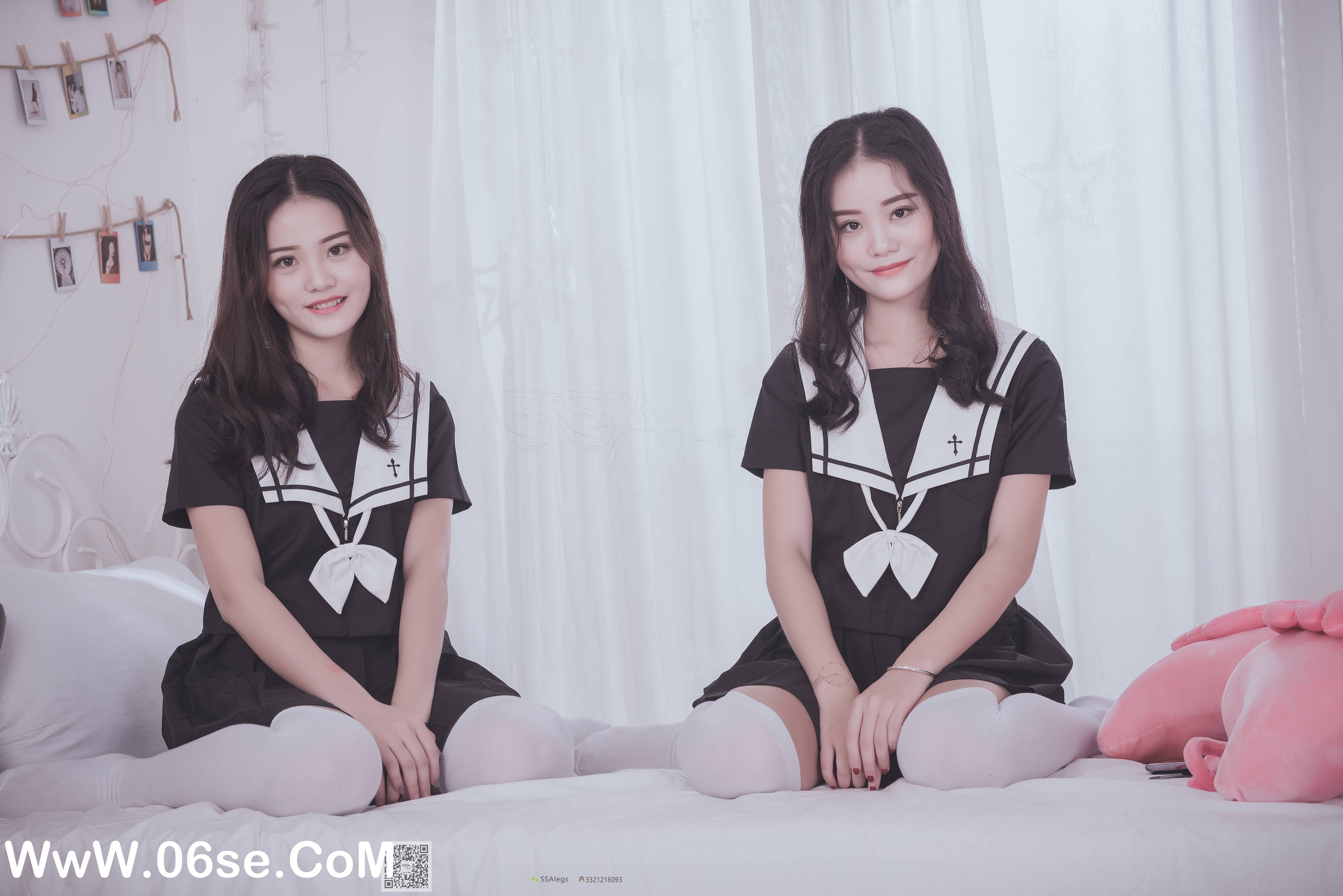 图片[46]-[SSA丝社] NO.028 青青姐妹 姐妹花的JK情[85P928M]-六色网