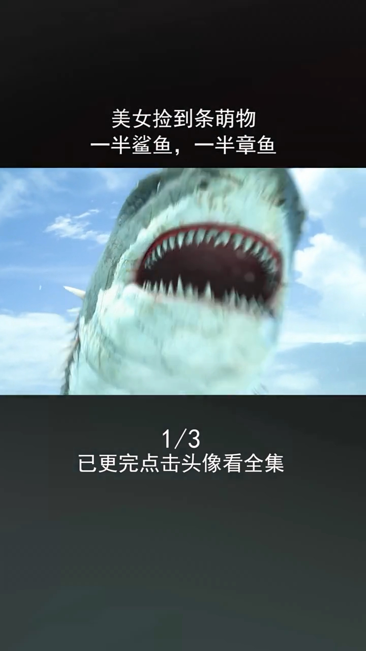 美女养了一条萌宠一半鲨鱼一半章鱼